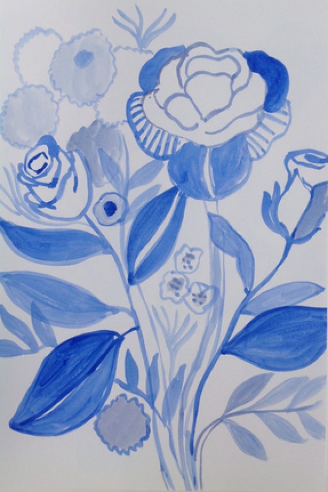 Ramo Floral Azul de Iria Fernandez