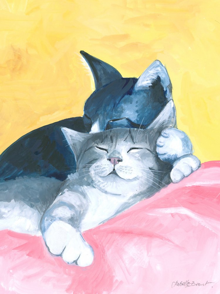 Gatos em sesta abstratos de Isabelle Brent