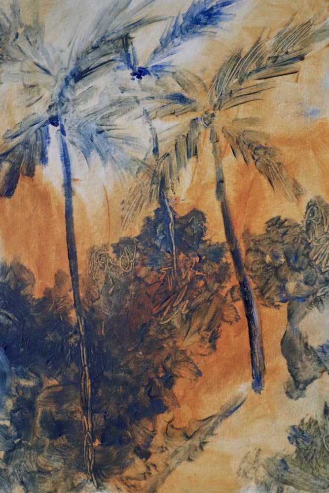 Palmeiras azuis tropicais de JMF FINE ART