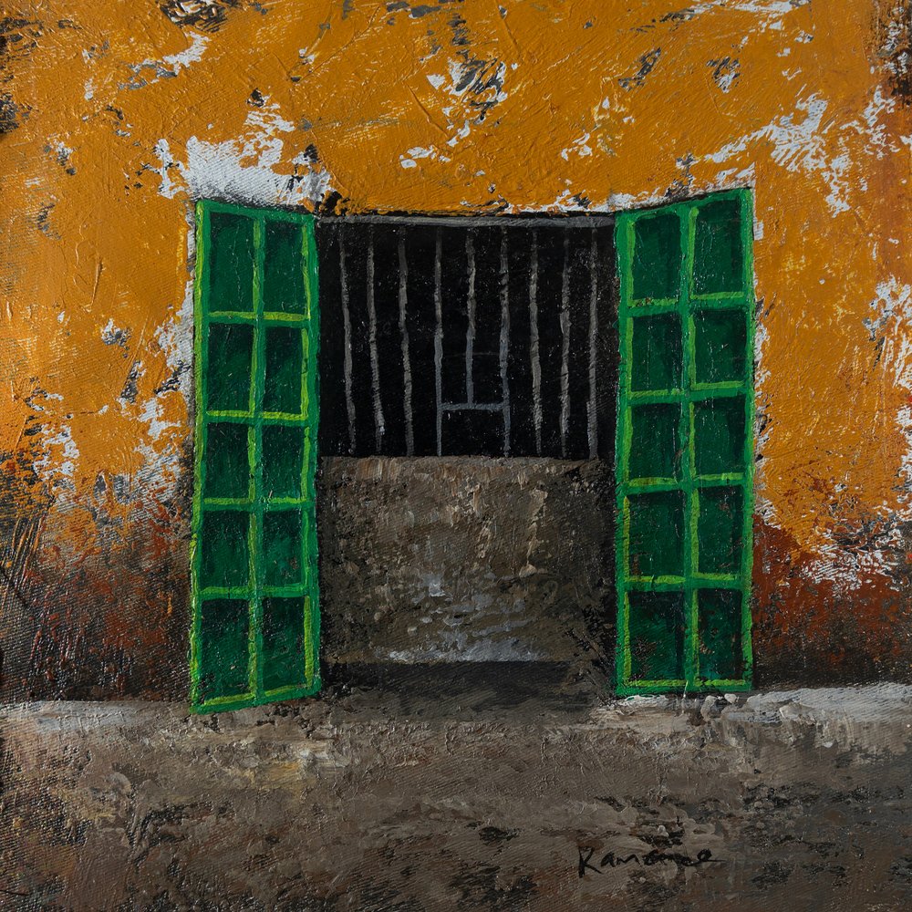 Porta rústica verde de James Kamande