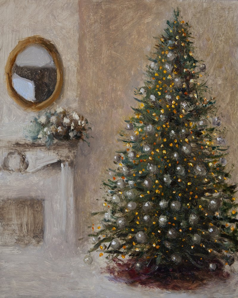 Lareira elegante de Natal de James Zamora