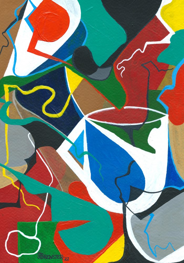 Formas abstratas dinâmicas de Janine Brewster