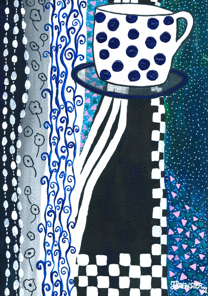 Chávena de chá Polka Dot de Janine Brewster