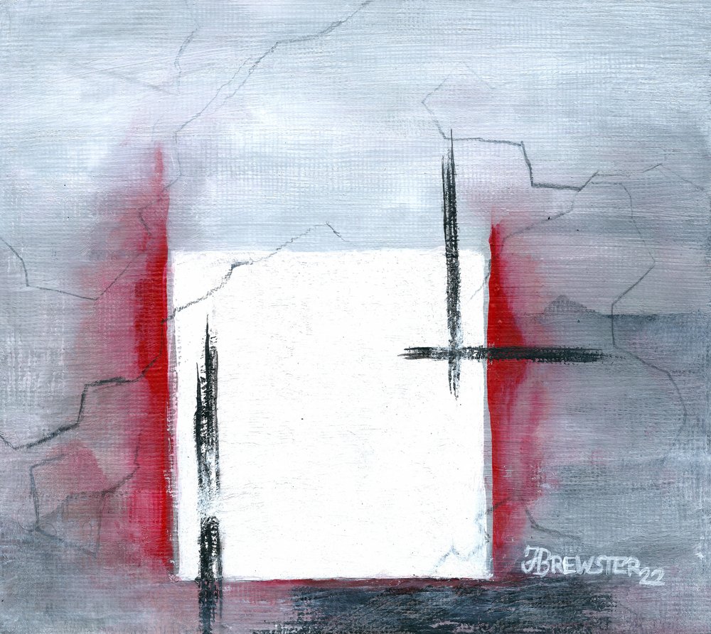 Stark Red Square de Janine Brewster