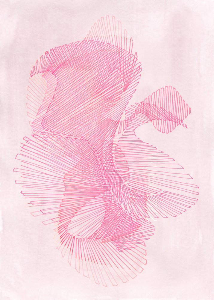 Geometria em Rosa Suave de Jenja Braun