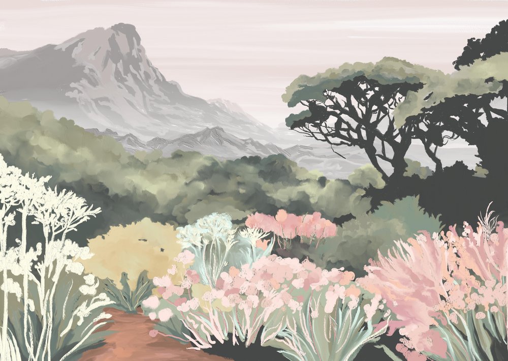 Paisagem montanhosa em flor de Jenna Alheit