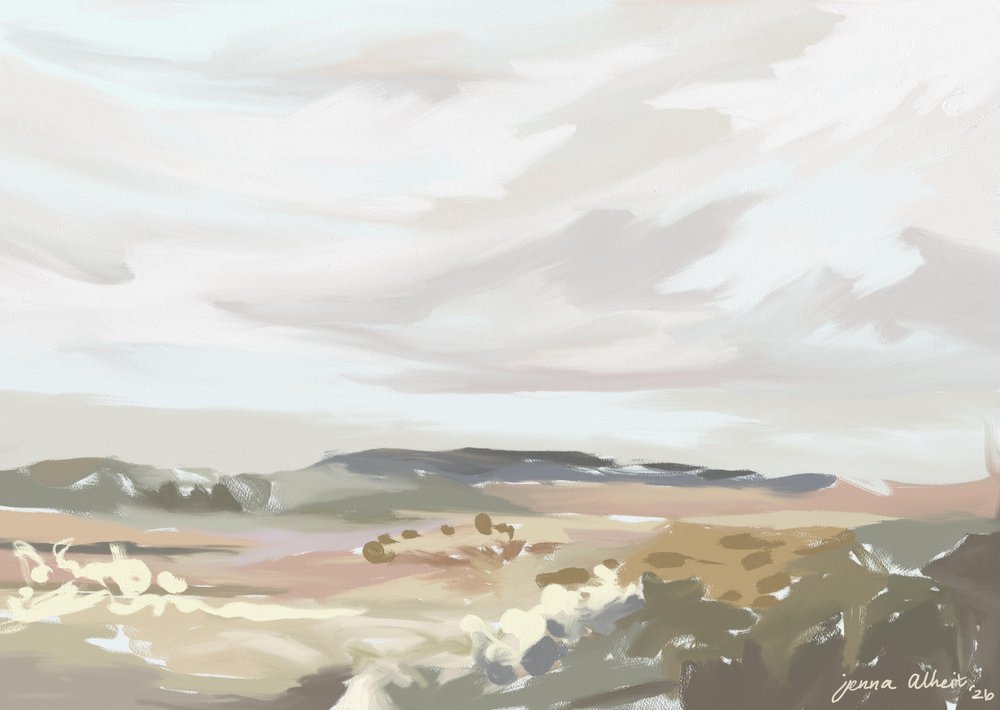 Paisagem tranquila do deserto de Jenna Alheit