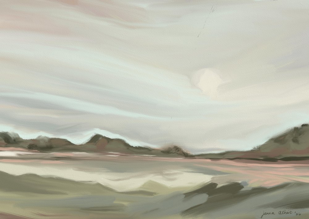 Paisagem abstrata serena de Jenna Alheit