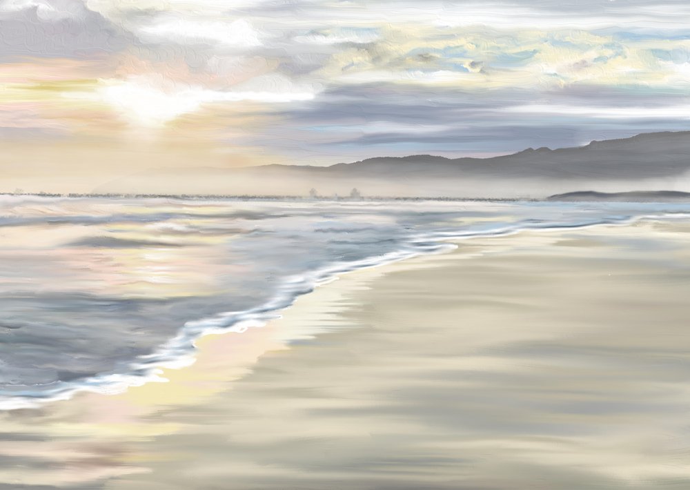 Amanhecer sereno à beira-mar de Jenna Alheit
