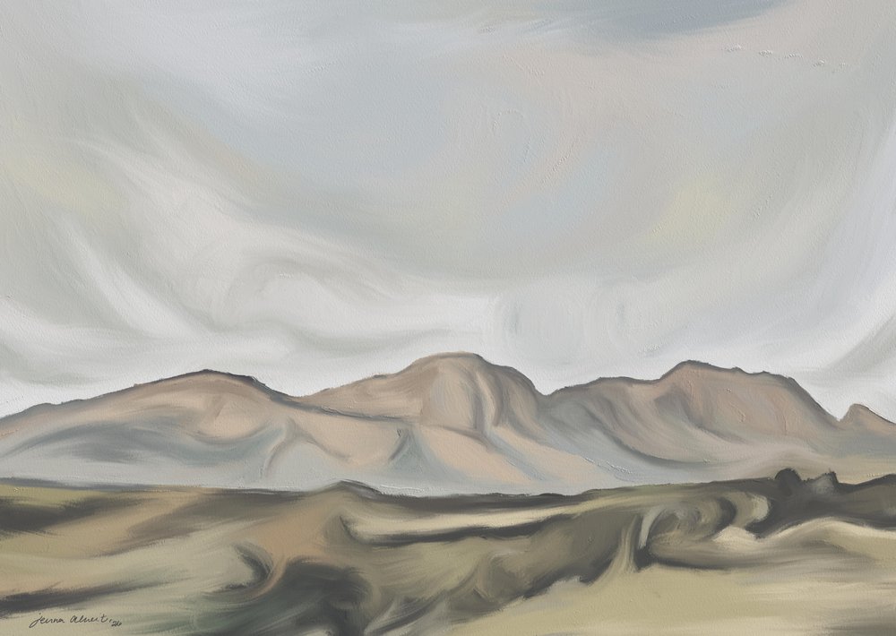 Montanhas serenas do deserto de Jenna Alheit