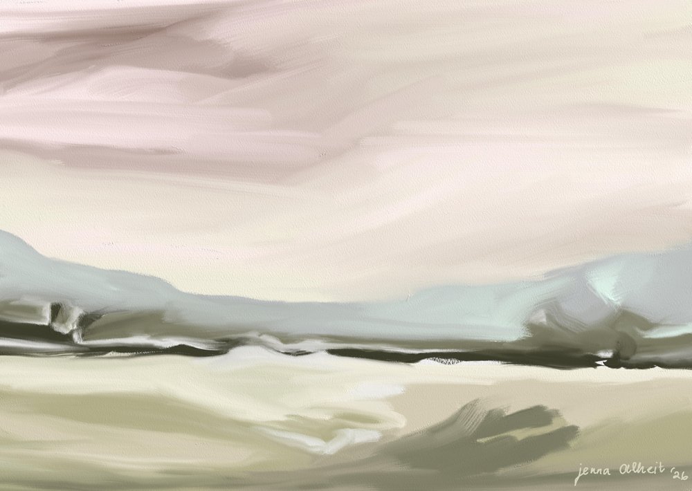 Paisagem serena em tons pastel de Jenna Alheit
