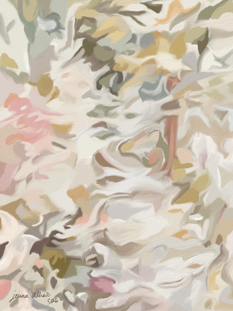 Abstrato floral em tons suaves de Jenna Alheit
