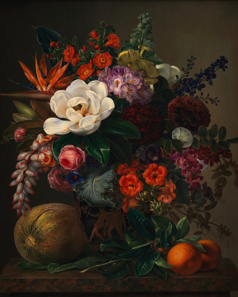 Um vaso com flores de Johan Laurentz Jensen