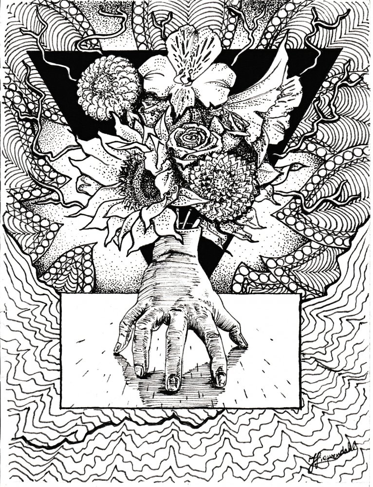 Reflexão floral surreal de Johan Liewendahl