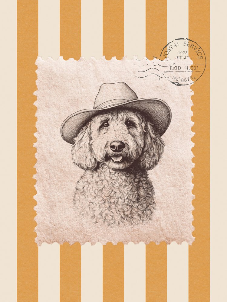 Retrato de um cão cowboy de Jolly and Dash