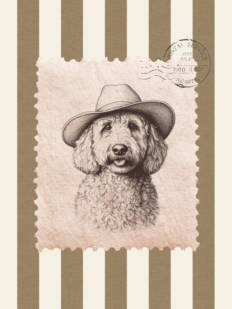 Selo do Cowboy Goldendoodle de Jolly and Dash