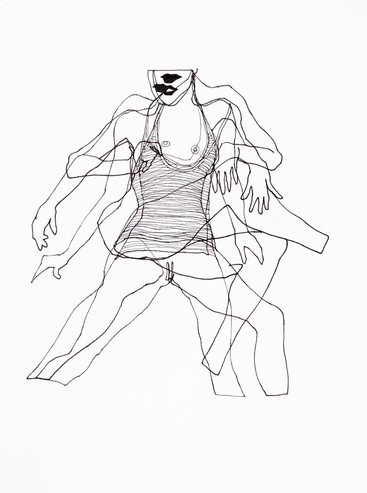 Mulher a dançar (abstrato) de Joshua Hoskins