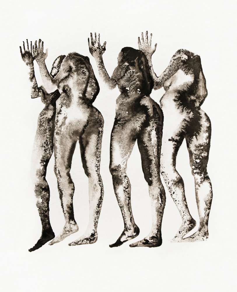 Mulheres em Tinta Abstrata de Joshua Hoskins