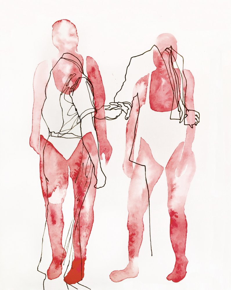 Figuras Vermelhas Abstratas de Joshua Hoskins