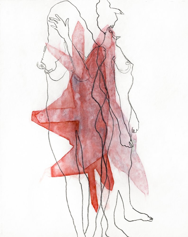Formas fluidas em vermelho de Joshua Hoskins