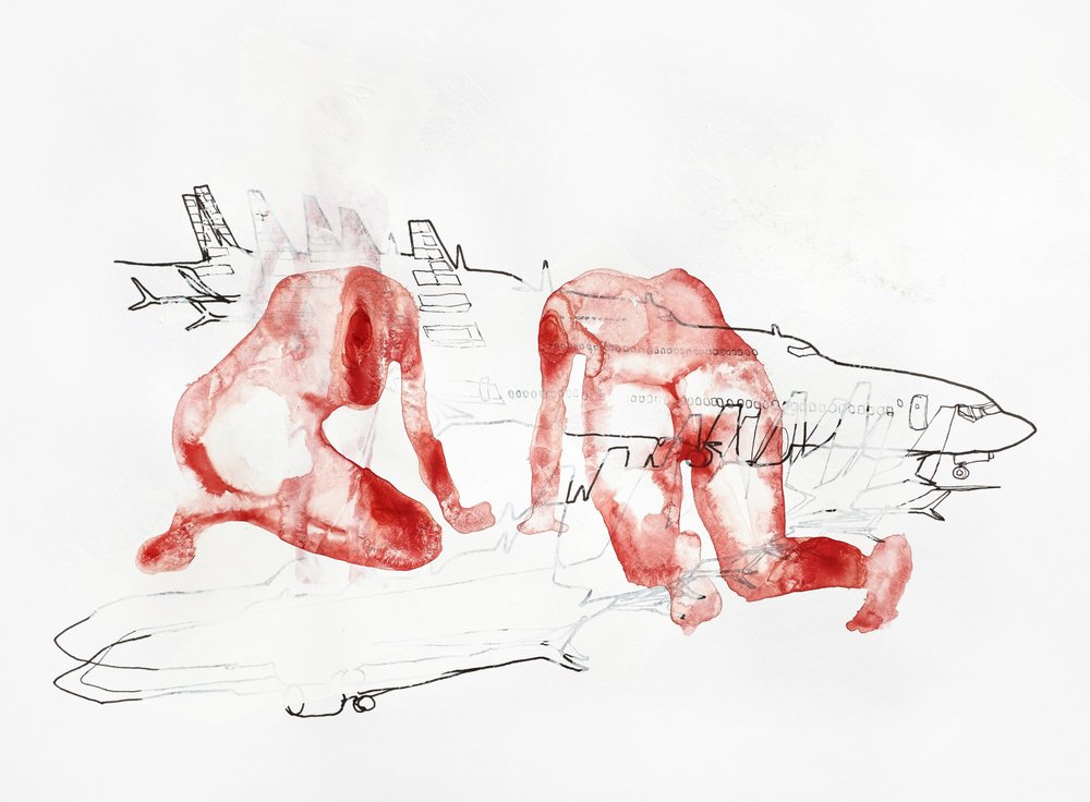 Esboço de viagem de Red Figures de Joshua Hoskins