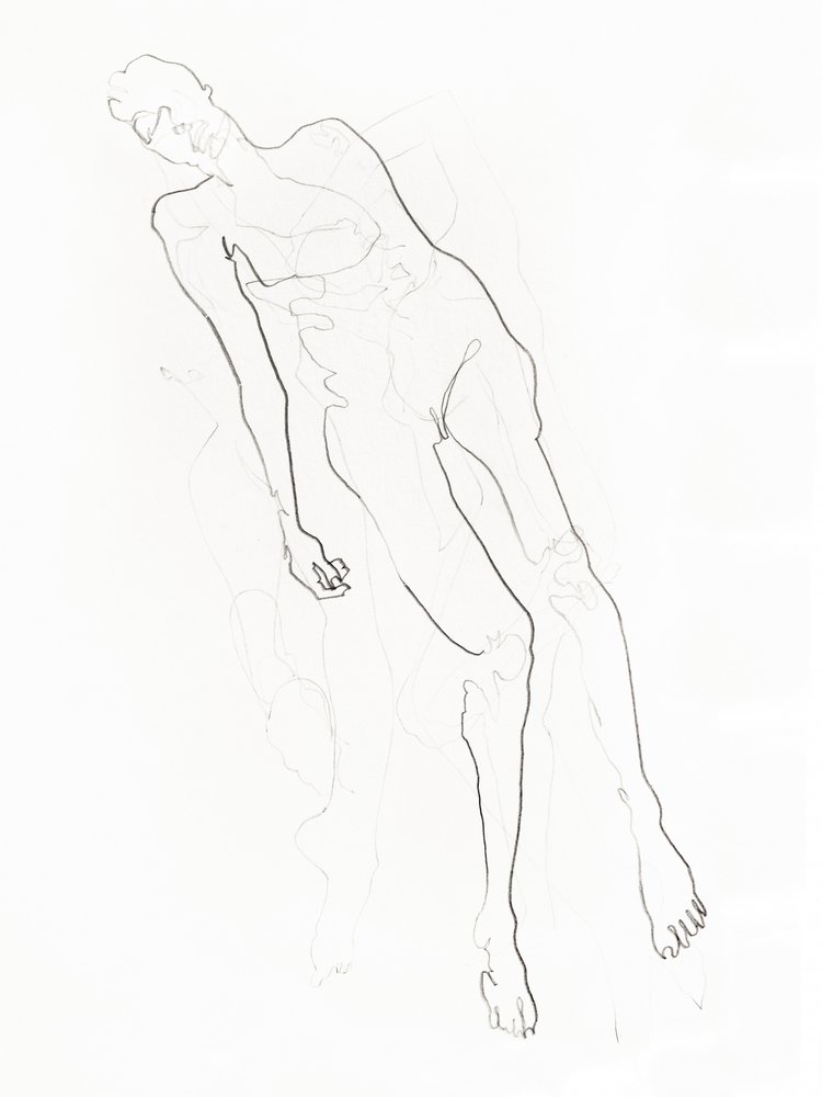 Desenho de um nu sereno de Joshua Hoskins