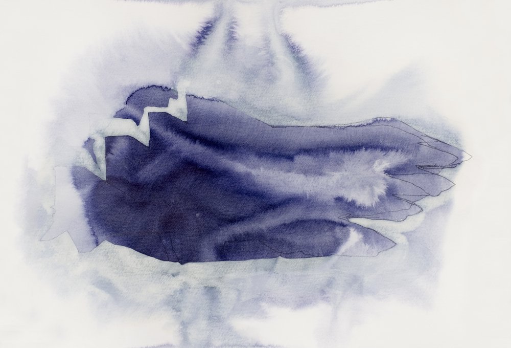Abstrato em índigo suave de Joshua Hoskins