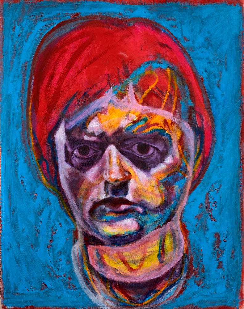 Retrato abstrato vívido de Joshua Hoskins