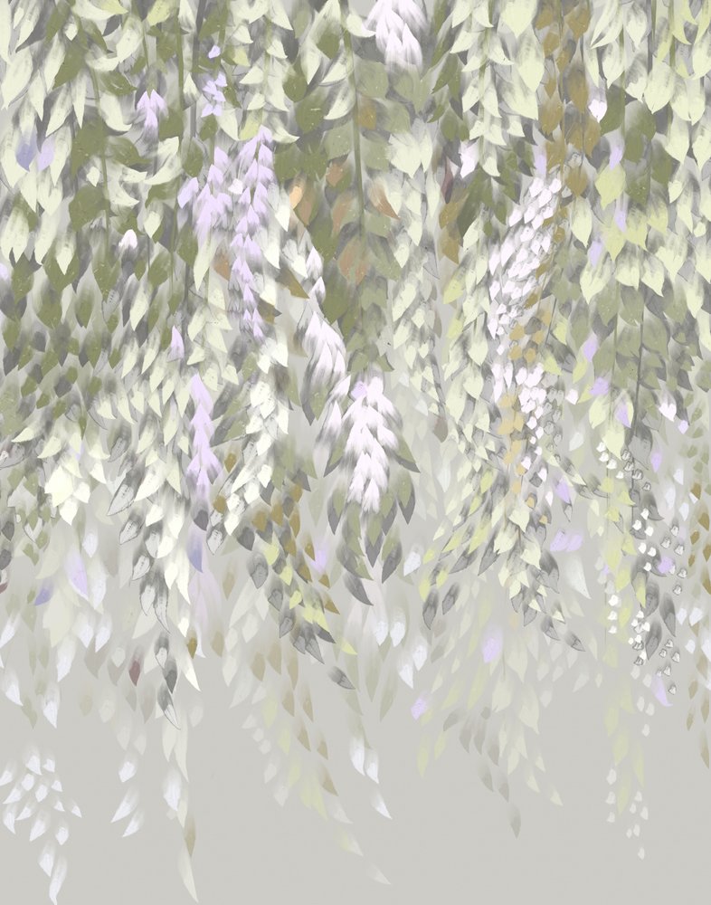 Flores de glicínia em tons pastel de Josie George