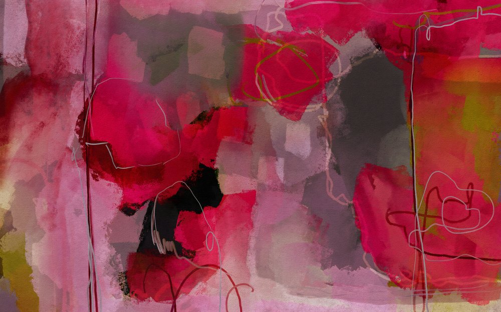 Abstrato em rosa vibrante de Josie George