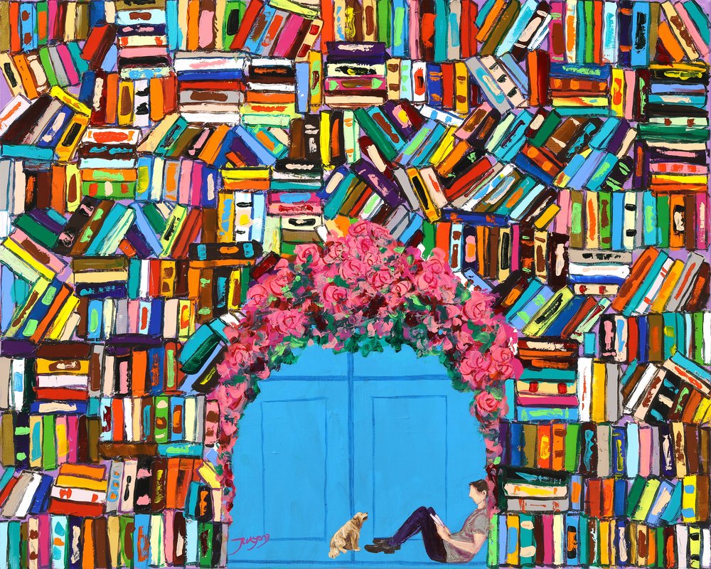 Uma escapadela entre livros e flores de Jukyong Park