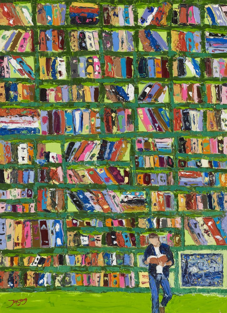 Leitor da Biblioteca Colorida de Jukyong Park