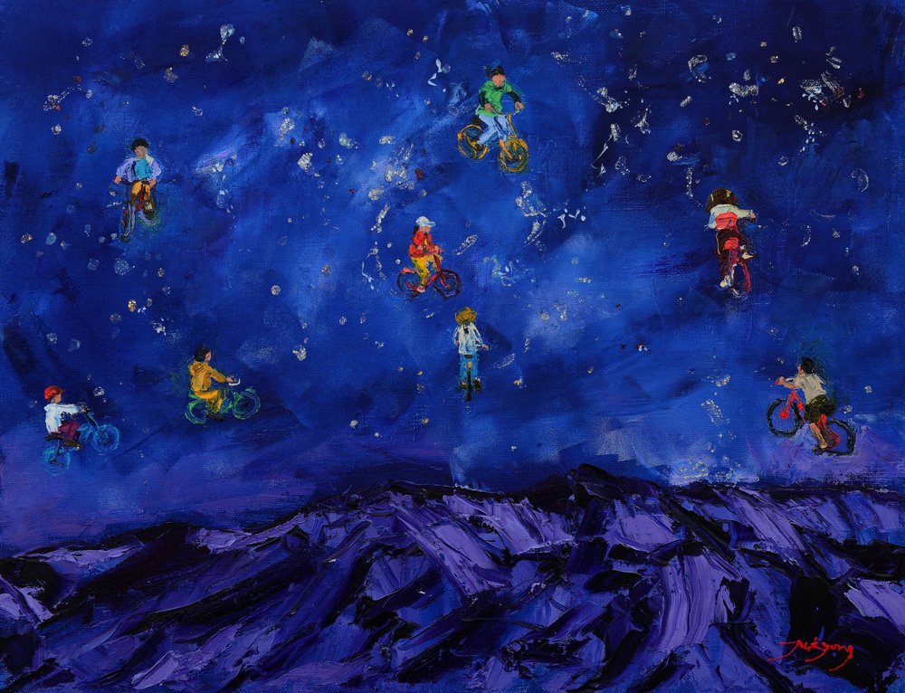 Aventura de bicicleta à meia-noite de Jukyong Park