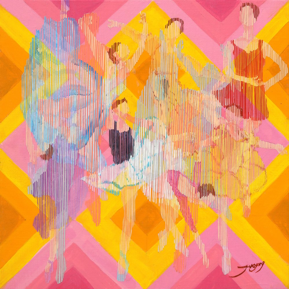 Dançarinos abstratos e vibrantes de Jukyong Park