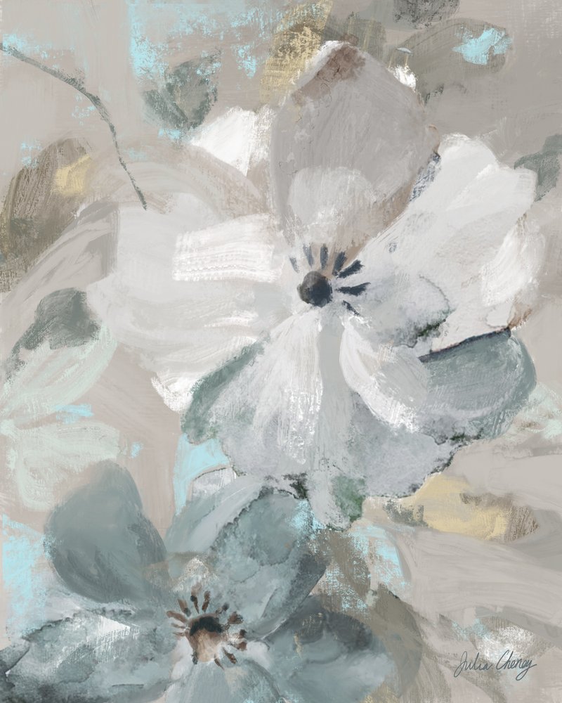 Flores abstratas e suaves de Julia Cheney