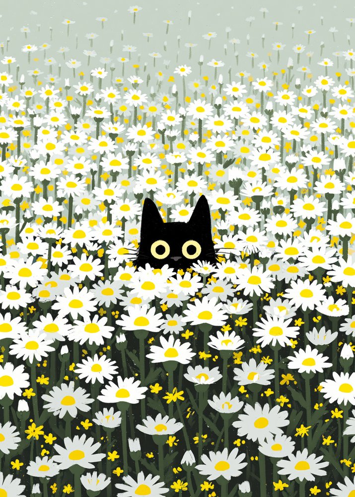 Prado das Margaridas do Gato Preto de Justyna Jaszke
