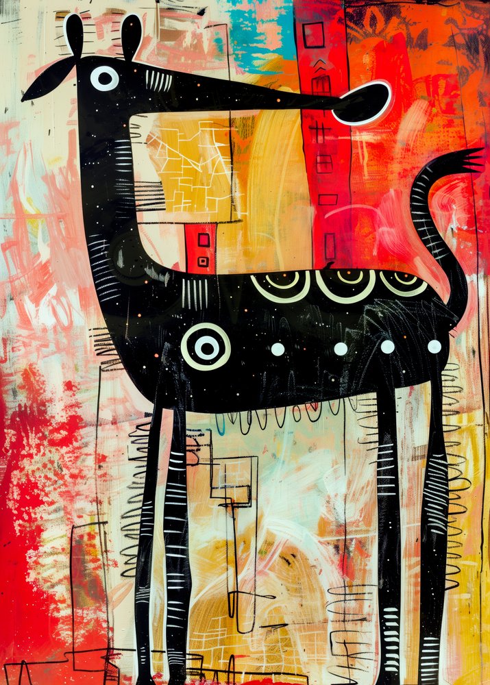 Animal abstrato colorido de Justyna Jaszke