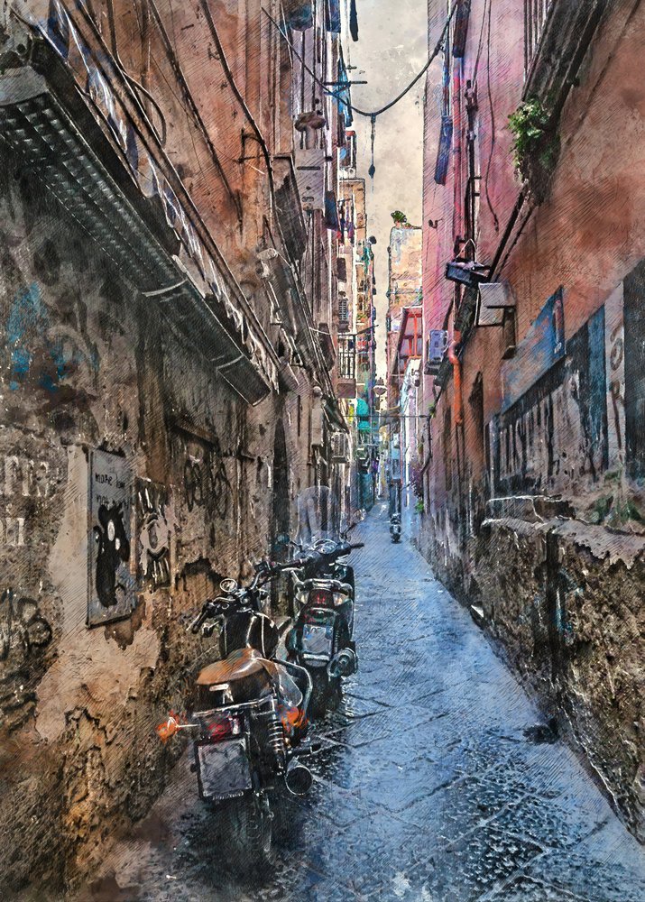 Rua de uma cidade histórica europeia de Justyna Jaszke