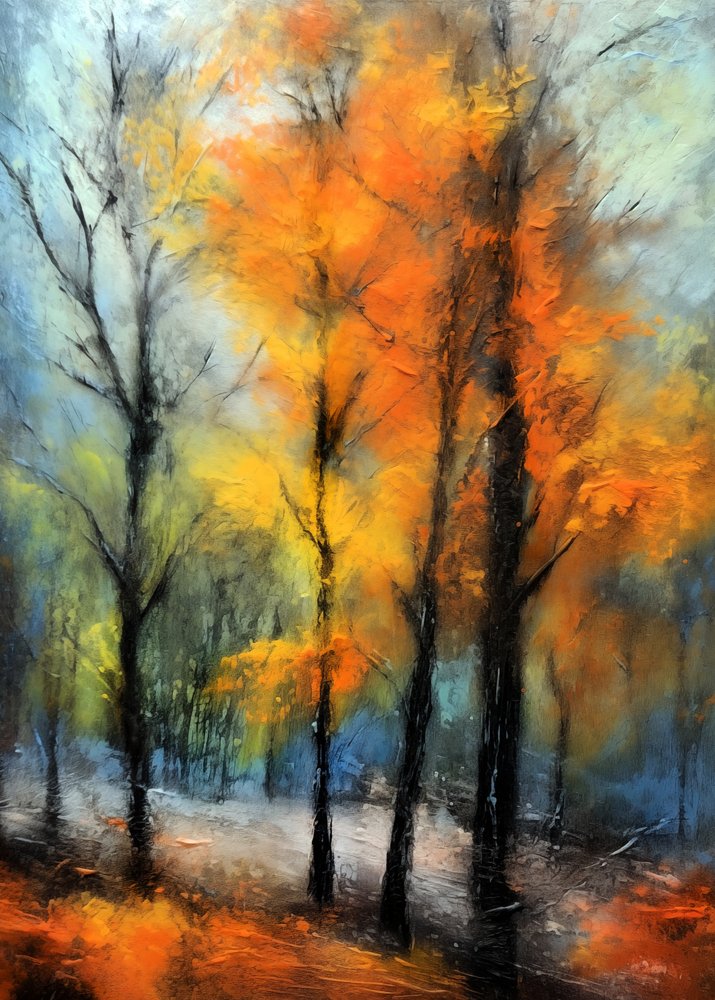 Floresta outonal vibrante de Justyna Jaszke
