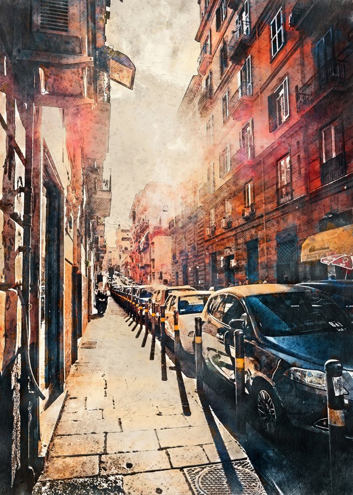Rua europeia animada de Justyna Jaszke