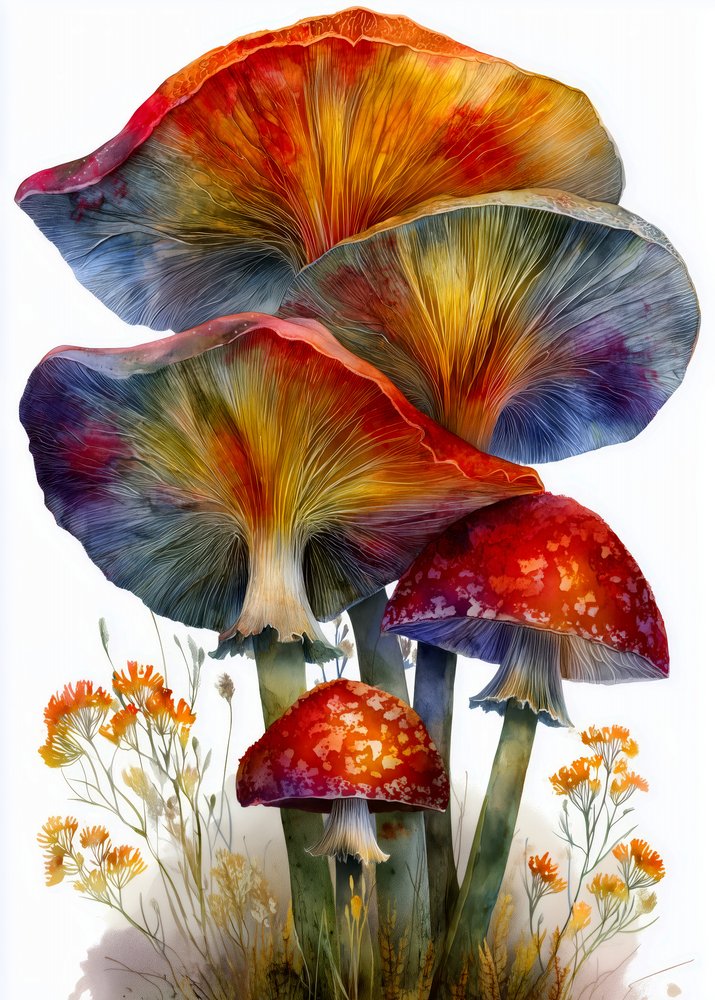 Cogumelos da Floresta Vibrantes de Justyna Jaszke