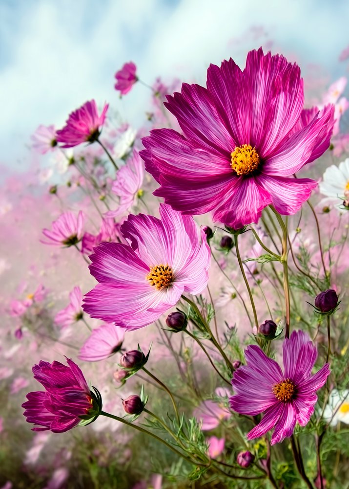 Cosmos Rosa Vibrante de Justyna Jaszke