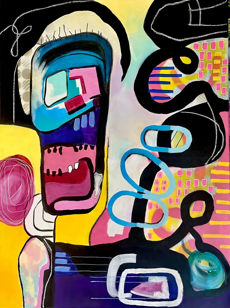 Figura abstrata colorida de Kajsa Bergström