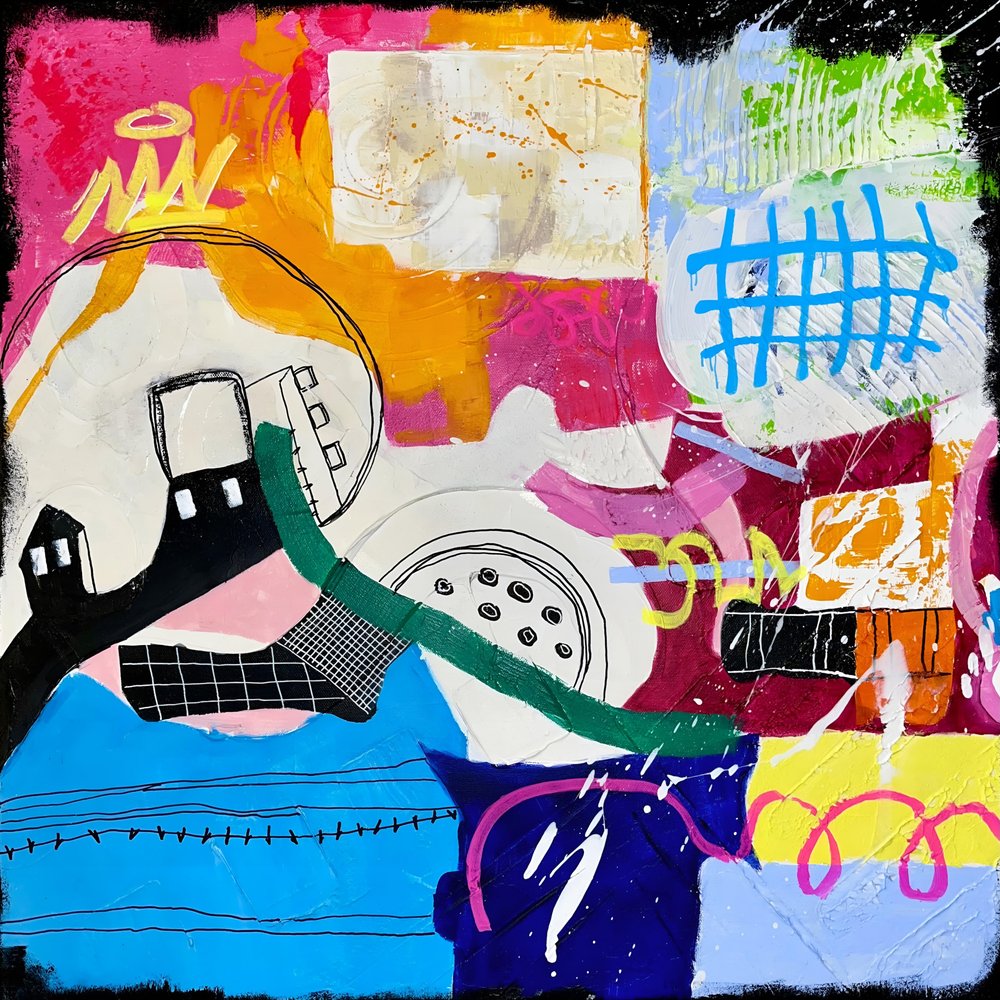 Abstrato urbano vibrante de Kajsa Bergström
