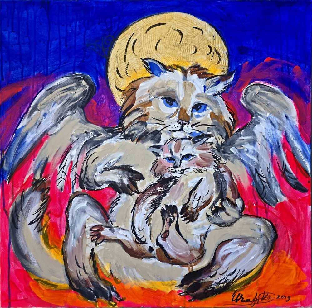 Gata Mãe Angelical de Kanat Ibragimov
