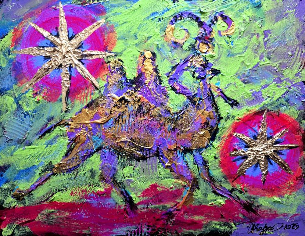 Viagem colorida pelo deserto de camelos de Kanat Ibragimov
