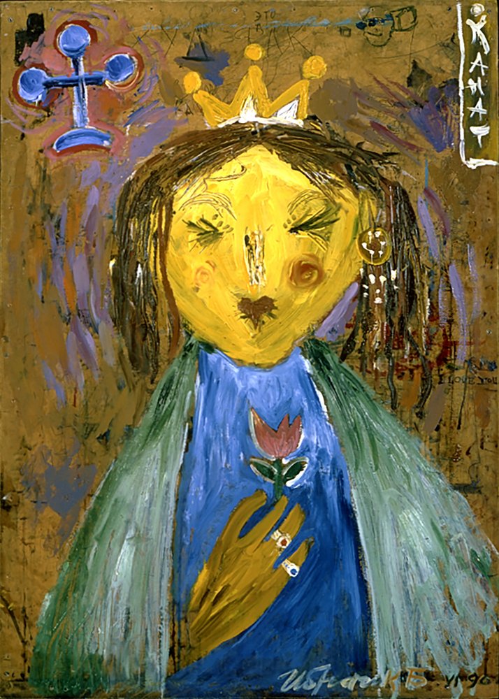 Rainha expressionista com flor de Kanat Ibragimov