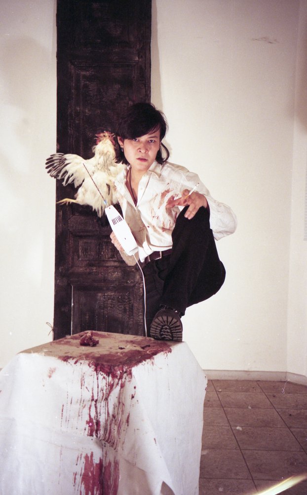 Espetáculo ritual intenso de Kanat Ibragimov