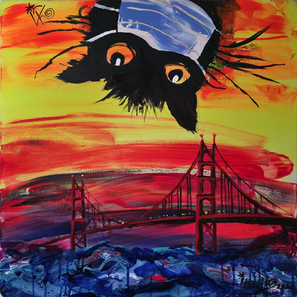 Gato Encapuzado ao Pôr do Sol em São Francisco de Kanat Ibragimov