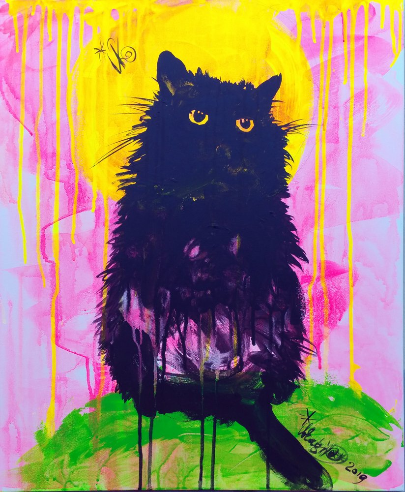 Gato Negro Místico de Kanat Ibragimov